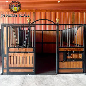 Écurie d'intérieur de luxe de grange de cheval Salle d'écurie galvanisée à chaud de structure en acier de cheval de panneau avant d'Écurie de cheval de porte coulissante - Product Image 4