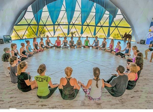 Lớn Ngoài Trời Phòng Yoga 10M 15M Yoga Dome Tent Với Gỗ Bếp 10-30 Người - Product Image 5