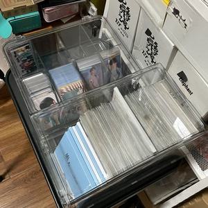 Choix Amusant Moderne Rectangle Divisé Brique Table Stand Carte Placement <span class=keywords><strong>Étagère</strong></span> <span class=keywords><strong>Internet</strong></span> Célébrité En Plastique Carte Flip Boîte De Rangement - Product Image 4