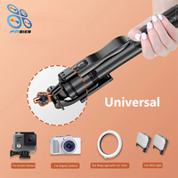 Perche à selfie en alliage d'aluminium de 1,53 m avec télécommande sans fil, rotation à 360°, pliable, support de téléphone extensible L16 pour vidéo en direct