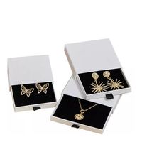Boîte à bijoux en papier écologique avec logo personnalisé pour collier, bracelet, bague, vente en gros