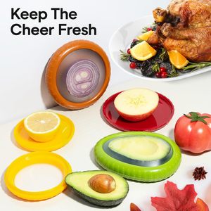 Recipiente de Almacenamiento de Alimentos Reutilizable para Cocina, Recipiente Hermético de Silicona, Caja de Almacenamiento de Alimentos de Grado Alimenticio, Conservador de Alimentos Frescos para Tomate, Limón y Aguacate - Product Image 2