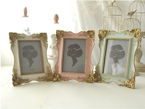 Classique français Relief <span class=keywords><strong>doré</strong></span> <span class=keywords><strong>cadre</strong></span> Photo résine artisanat maison décoration extérieure modèle 3D moule taille réelle élégant Figurine Design - Product Image 4