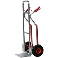 Chariot à main en aluminium à deux roues pneumatiques portables pour le transport en entrepôt