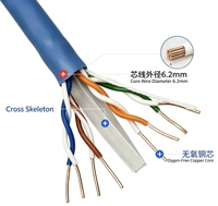Kabel Ethernet Cat6 Lanjutan 305m 1000ft Bulk CCA UTP FTP SFTP LSZH 23AWG 4Pair Bersertifikasi CE/FCC untuk Pengkabelan Dalam/Luar Ruangan