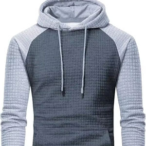 Sweat à capuche d'hiver uni doublé en polyester 100 % teint en pièce pour homme, séchage rapide, avec impression par transfert thermique de logo personnalisé, vente en gros - Product Image 1