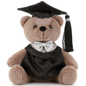 Zaves <span class=keywords><strong>Teddy</strong></span> <span class=keywords><strong>Bear</strong></span> Boneca Casal Soft Plush Decoração Para Casa Crianças Diversão Festa Sentado Vestido Preto Bowtie Mortarboard Presente De Graduação - Product Image 1