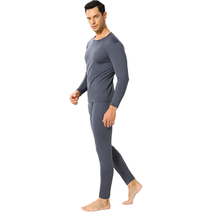 Conjunto de Ropa Interior Térmica Gruesa de Algodón Sin Costuras Ecológica Premium, Cuello Alto y Manga Larga para Hombre y Mujer, Todas las Temporadas, Ciclismo, Yoga - Product Image 1