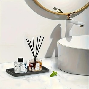 Rectangular Striped <b>Silicone</b> Sink Protector Mat <b>Waterproof</b> Drain Tray Bathroom Storage Tray - Product Image 1