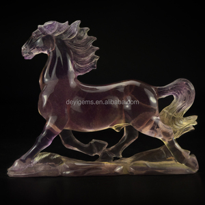<span class=keywords><strong>Fluorite</strong></span> pierres précieuses gravure sculpté à <span class=keywords><strong>la</strong></span> main cheval amusant cadeaux - Product Image 3