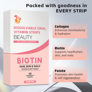Bandelettes buccales de biotine de qualité industrielle : Améliore l'élasticité de la peau et favorise la croissance rapide des cheveux – Compléments buccaux à dissolution rapide pour le soutien beauté - Product Image 3