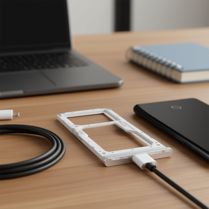 Bandeja para tarjeta SIM y micro SD Xiaomi para Redmi Note 8 Pro plateada - Product Image 3