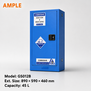 Gabinete de Seguridad para Químicos de Laboratorio, de Acero, con Cerradura, para Ácidos Débiles o Álcalis Débiles, 45L, 12 Galones, para Suministro Global B2B - Product Image 1