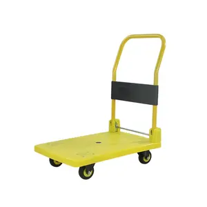 Uholan-Carro de plataforma plegable industrial de plástico con capacidad de 200kg, silencioso