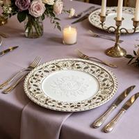 Assiettes de présentation vintage en PP incassable, découpées, pour centre de table, idéales pour salles de banquet et hôtels (vente en gros)