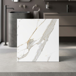 Baldosas de Porcelana Pulida Marrón Breccia, 600x600mm, Aspecto Mármol, Cerámica - Product Image 4