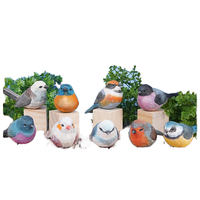 Décoration d'ornement en bois d'oiseau potelé pour enfants cadeaux de bricolage de bureau et de salon écologiques pour Noël