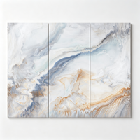 Carreaux muraux en porcelaine Yanting à motif de montagne en encre chinoise, surface brillante, imperméables, 1200x2400mm, pour restaurants et salons
