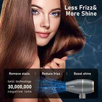 Sèche-cheveux ionique professionnel CONFU 2200W avec moteur AC KF-5915 Prise UK pour hôtel, voyage et utilisation en extérieur