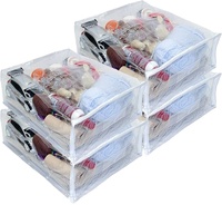 Sac d'emballage de literie en PVC transparent, couverture PE à la mode avec fermeture éclair, pièces