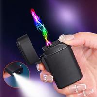 Briquet électronique rechargeable double arc en plastique, coupe-vent, à charge rapide, pour cigarettes, personnalisable, vente en gros