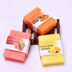 Papaya Lemon handmade essential oil Turmeric Kojic Acid <b>Soap</b> Bar Whitening For All Skin Types Solid Hand <b>Soap</b> Regular Size - Product Image 5