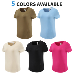 T-Shirt Gym Jerseys Fitness Trainer Running Female Tshirts Breathable Sportswear <strong>Class</strong> Service Quick Dry Women'S Tee-Shirt 2132 - Product Image 4