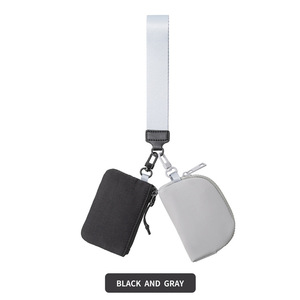 En stock Lulu Mini porte-monnaie pour femmes Sac à cartes portable et <span class=keywords><strong>portefeuille</strong></span> de poignet de stockage bancaire avec fermeture à glissière Doublure en polyester - Product Image 6