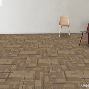 Alfombra de oficina interior acolchada con patrón de rompecabezas moderno, alfombra cuadrada con respaldo de betún de PP comercial - Product Image 2