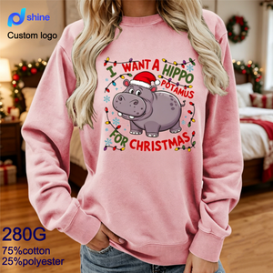 hot selling New Women's <strong>Christmas</strong> Round Neck <strong>Sweatshirt</strong> Versatile Loose Casual Long Sleeved <strong>Sweatshirt</strong> <strong>for</strong> Women - Product Image 1