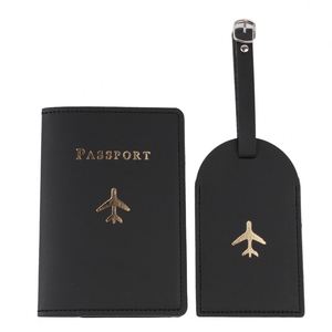 Porte-passeport et porte-carte de vaccination en cuir PU avec logo estampé or, résistant à l'eau, 5 styles tendance pour femmes/hommes - Product Image 2