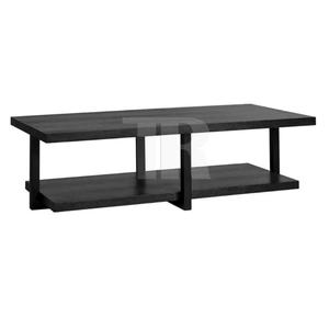 Table basse noire pour salon, table basse avec structure en fer - Product Image 1