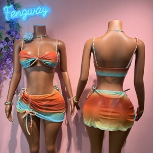 Nuevo Bikini Dividido 2026 de Moda Sexy, Traje de Baño de Color Sólido con Diseño Hueco, Novedoso Traje de Baño para Piscina de <span class=keywords><strong>Mujer</strong></span> - Product Image 2