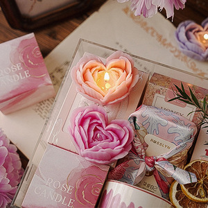 Heart-Shaped Aromatherapy Scented Soy Wax <b>Candle</b>-Handmade Environment-Friendly for Birthdays Parties Chinese New Year More - Product Image 4