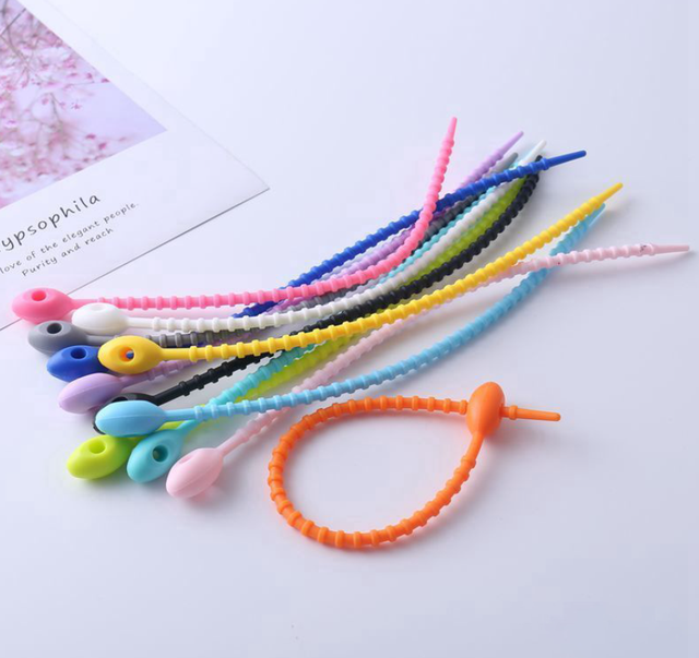 YDS Durable Earphone Wire Reusable Multi Function USB Cable Organizer Silicone Cable Ties