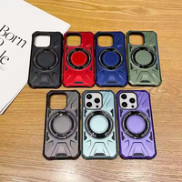 Nouvelle coque de téléphone design pour iPhone 16PRO/16PROMAX/16plus, coques avec support magnétique rotatif, coque de téléphone à charge sans fil Samsung S24U