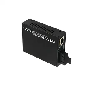 Konverter Media serat optik Gigabit, Ethernet 10/100/1000M RJ45 Port 20km