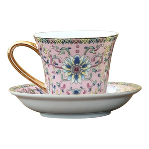 Jingdezhen Porcelain Coffee <b>Cup</b> European Style Hand Painted Flowers Gold Trim Afternoon <b>Tea</b> <b>Set</b> - Product Image 4