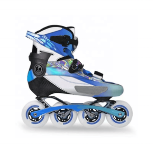 Patines de velocidad para adultos de moda, con marco de aleación de aluminio anodizado mecanizado por <span class=keywords><strong>CNC</strong></span>, patines en línea de acero inoxidable con mecanizado por electroerosión por hilo. - Product Image 2