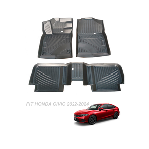 Alfombrillas de TPE para coche, alfombrillas para todo tipo de clima, alfombras de goma 3D para <span class=keywords><strong>Honda</strong></span> Civic 2024 2023 <span class=keywords><strong>2022</strong></span> - Product Image 1