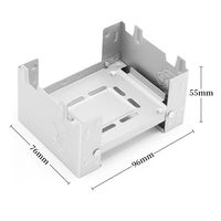 Tablettes de combustible sans fumée, réchaud de poche pliable ultraléger, réchaud à alcool miniature en acier trempé pour la randonnée