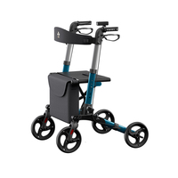 Déambulateur-panier de courses Zuowei ZW8740 en gros pour personnes âgées, pliable, portable, avec siège, capacité de 136 kg, rééducation