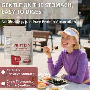 Wellbehey פרטי תווית חלבון gummy ממתקים halal למבוגרים ספורט טבעי להגביר את אימון קדם תוספי חלבון טבעוני - Product Image 6