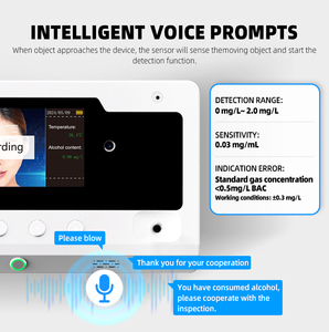 เครื่องวัดแอลกอฮอล์ในลมหายใจแบบดิจิตอล5นิ้วเครื่องวัดปริมาณแอลกอฮอล์ในอากาศ - Product Image 5