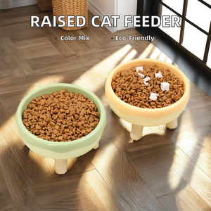 Bán buôn nhỏ/lớn Nhựa nâng cao thức ăn cho mèo và bát nước tròn tự động nạp vật nuôi cho chó và chó con làm bằng PP - Product Image 3