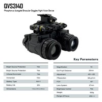 Jumelles de vision nocturne QVS3140 directes d'usine, tube intensificateur d'image Gen2+ FOM1800+ P43/P45 blanc/vert, portée de mesure 1500M