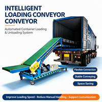 Convoyeur à bande télescopique mobile réglable en hauteur, flexible, pour le chargement et le déchargement de conteneurs de camions, pour la manutention de cartons et de colis