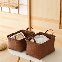 Paniers de rangement en osier tressé à la main, paniers à linge, paniers à vêtements pour étagères, couvertures, placards, chambres, salles de bain, organisateurs