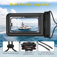 Étui de téléphone étanche professionnel IPX8 avec joint de verrouillage triple couche pour la plongée, le surf et la natation