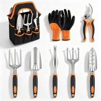 Kit d'outils de jardinage multifonctionnels, outils de jardin ergonomiques avec sac Oxford multi-poches pour la plantation de fleurs et de légumes